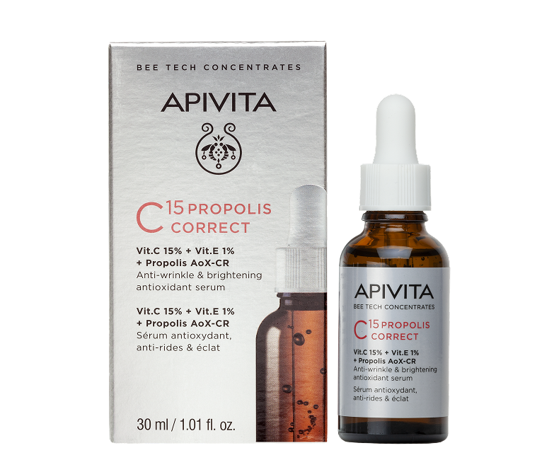 APIVITA C15 Propolis Correct Антиоксидантная сыворотка против морщин и для сияния кожи